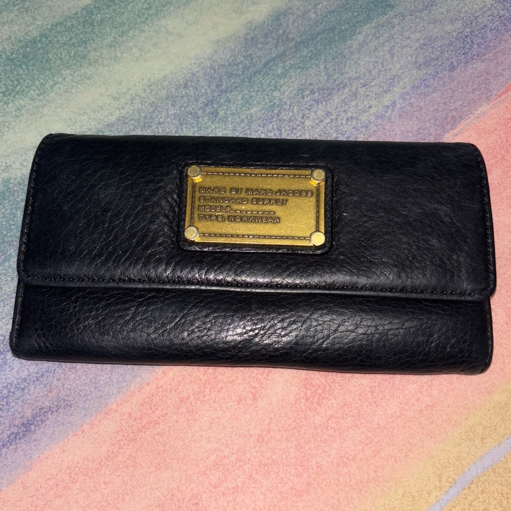 Marc By Marc Jacobs Black Leather Wallet